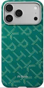 Чехол Pitaka Ultra-Slim Monogram для iPhone 17 Pro Green/Gold