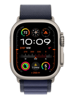 Apple Watch Ultra 2 2024 GPS + Cellular 49mm Natural Titanium Case with Navy Alpine Loop - Medium (MYT33+MXMY3)