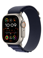 Apple Watch Ultra 2 2024 GPS + Cellular 49mm Natural Titanium Case with Navy Alpine Loop - Large (MYT33+MXN03)