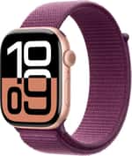 Смарт-годинник Apple Watch Series 10 GPS 46mm Rose Gold Aluminum Case w. Plum Sport Loop (MWWV3)