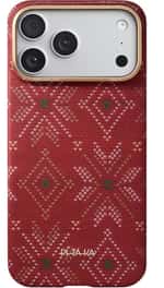 Чохол Pitaka Ultra-Slim Threads of Winter для iPhone 17 Pro Max Scarlett
