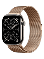 Смарт-часы Apple Watch Series 11 GPS + Cellular 46mm Slate Tit. Case w. Gold Milanese Loop - S/M (MFC14+MGJ44)