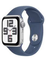 Смарт-годинник Apple Watch SE 2 GPS 40mm Silver Aluminium Case with Storm Blue Sport Band M/L (MRE23)