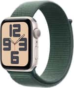 Apple Watch SE 2 2024 GPS 40mm Starlight Aluminium Case with Lake Green Sport Loop (MXEH3)