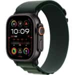 Смарт-часы Apple Watch Ultra 2 2024 GPS + Cellular 49mm Black Titan. Case w. Dark Green Alpine Loop - Большой (MX4T3)