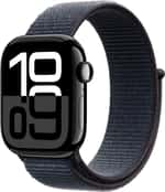 Apple Watch Series 10 GPS 42mm Jet Black Aluminum Case with Ink Sport Loop (MWWG3)