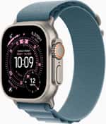 Смарт-годинник Apple Watch Ultra 3 GPS + Cellular 49mm Natural Tit. Case w. Light Blue Alpine Loop - Large (MEWP4)
