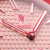 Часы Audemars Piguet & Swatch Bioceramic Royal Pop Collection OTTO ROSSO Red Pink — фото 4