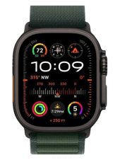 Смарт-годинник Apple Watch Ultra 2 2024 GPS + Cellular 49mm Black Titan. Case w. Dark Green Alpine Loop - Small (MX4Q3) — фото 2