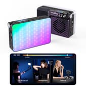 25-ваттный миниатюрный RGBWW видеопрожектор SmallRig: CRI 96, 3070 люкс при 0,5 м и 2500K-10000K, время работы 50 минут, магнитный рассеиватель (5357) — фото 2