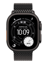 Смарт-годинник Apple Watch Ultra 3 GPS + Cellular 49mm Black Tit. Case w. Black Tit. Milanese Loop - Medium (MF1Q4) — фото 2