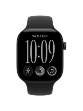 Смарт-годинник Apple Watch Series 12 GPS + Cellular 46mm Black Aluminum Case with Black Sport Band M/L (MJG94) — фото 2