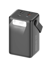 Зовнішній акумулятор (павербанк) Amaya APB-80 22.5W flashlight with cable 80000 mAh Black — фото 1