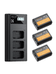 Комплект акумуляторів K&F Concept NP-FW50 Battery and Three Slot Charger, 3-Pack Replacement Battery (KF28.0037)